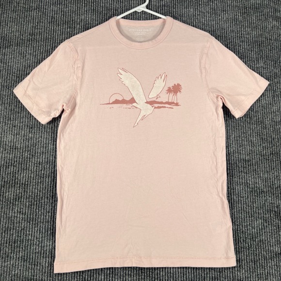 American Eagle Outfitters Other - American Eagle Mens Shirt Small Pink Short Sleeve Super Soft Standard Fit